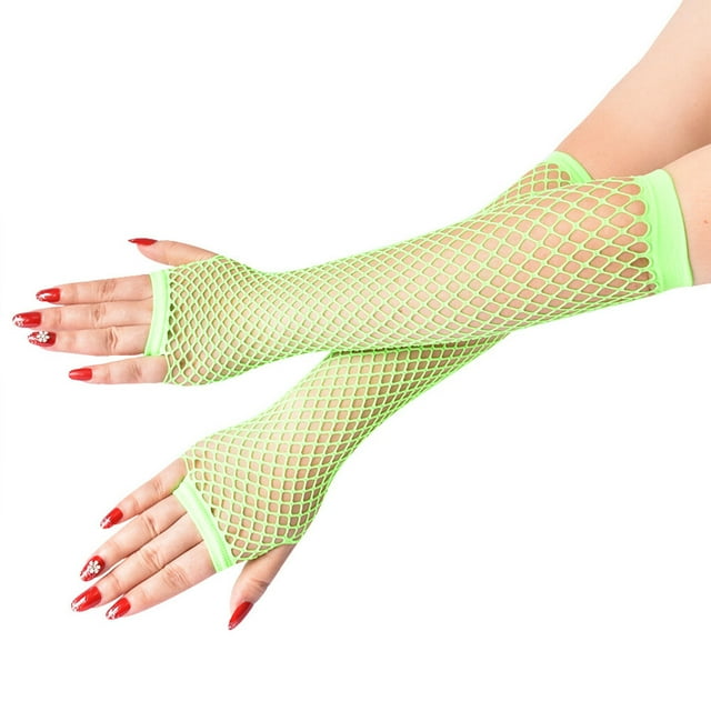 Guantes de red de malla Qarigey para mujer mitones sin dedos fiesta manga Type5 NO5