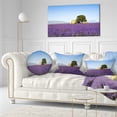 thumbnail image 3 of Designart Lavender Flowers Blooming Field - Landscape Wall Throw Pillow - 12x20, 3 of 5