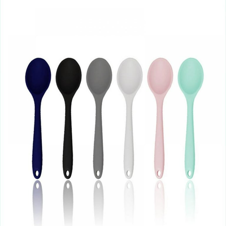 8 inch Silicone Spoons,Heat Resistant Oval Non-stick Cookware