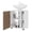 Multi-Color, variant on Pascuale Under Sink Cabinet Two Side Shelves Engineered Wood Multi-Color