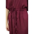 thumbnail image 5 of Bimba Women's Maxi Rayon Dress With Drawstring Waist & Short Kimono Sleeve, 5 of 9