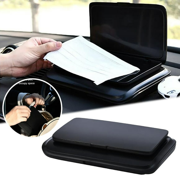 EGNMCR Closet Organizers and Storage, Storage Trunks & Bag Magnetic Stationery Mask Storage Box Car Dashboard Car Storage Box Storage Bo-x