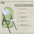 thumbnail image 4 of Silla Plegable De Plastico Blanca Element Resoucers, 4 of 8