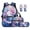 Axolotl Ocean Floral, variant on Binienty Panda Cherry Blossom Middle School Girls Backpack Set Large Capacity School Book Bag Lunch Bag Reusable Pen Organizer Case Bookmarks Children School Supplies