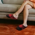 thumbnail image 3 of Psesaysky Women's Halloween Closed Toe Slippers for Women Red Spider Web Print Soft Indoor Slippers Memory Foam Bedroom Shoes, 3 of 7