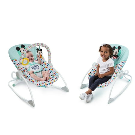 Bright Starts Disney Baby Mickey Mouse Infant to Toddler Rocker Seat - Happy Triangles
