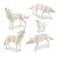 thumbnail image 7 of sunsanly White Wolf Model Vivid Look Simulated Wild Animal Miniature Figurine Ornament PVC Animal Figurine Mini TV Table Ornament Model Gift, 7 of 7