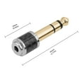 thumbnail image 4 of Adaptador de audio mini con conector jack macho de 6,35 mm a conector hembra de 3,5 mm, conector para auriculares y micrófono, cable auxiliar., 4 of 8