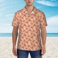 thumbnail image 4 of Balery Mushroom Print Men's Hawaiian Shirts Short Sleeve Beach Shirt Relaxed Fit Vacation Button Down Shirts-Large, 4 of 9