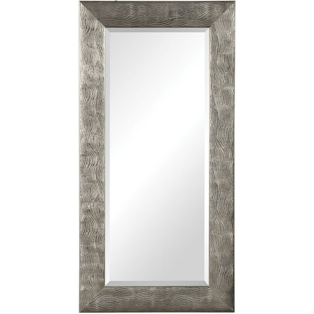 Uttermost 09447 Maeona 60" X 30" Contemporary Silver Framed Full Length Wall Mirror Walmart