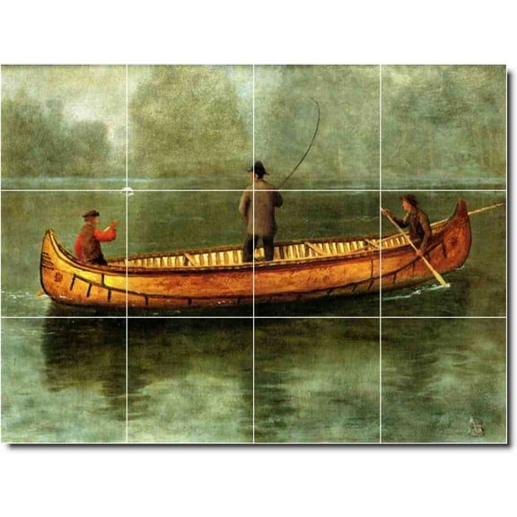 Ceramic Tile Mural-Albert Bierstadt Country Painting 7. 17" w x 12.75" h using (12) 4.25 x 4.25 ceramic tiles