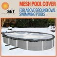 thumbnail image 2 of SET SunSolar Energy Technologies-  MESH Above Ground Winter Pool Cover for 18x38 Foot Oval Swimming Pool - Winter Pool Cover with Sturdy Cable and Winch 8-Yr warranty. Cover Clips Included., 2 of 6