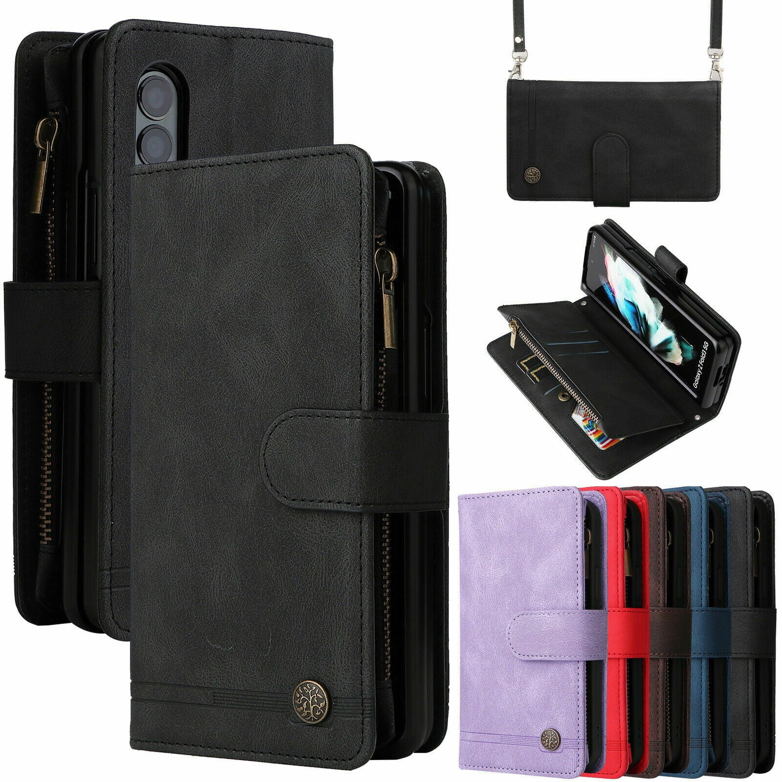 Samsung Galaxy Z Fold Leather Crossbody Wallet Kuwait Ubuy