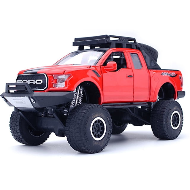 Boc 1/32 for Mini Auto F150 Diecast Alloy Off-Road Car Model with LED Music Kids Toy