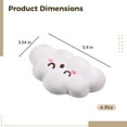thumbnail image 4 of 4 Pcs Cloud Shaped Wrist Rest Set,Ergonomic Memory Foam Keyboard & Mouse Pad Support,Non-Slip Cute Pink White Gaming Office Desk Accessories,for PC Laptop Computer Users, Gift for Her, 4 of 5