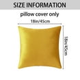 thumbnail image 5 of Unique Bargains Velvet Modern Zipper Cushion Decorative Throw Pillow Covers (2 Count) Yellow 18" x 18", 5 of 6