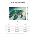 thumbnail image 5 of Naloa Watercolor Turtle1 Flannel Blankets - Thick and Warm Blanket for Winter, Soft Fuzzy Plush King Blanket for All Seasons50"x40", 5 of 6