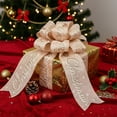 thumbnail image 4 of Hometravel Champagne Christmas Ribbon, Silk Satin Gift Wrapping Bow Tie, Decorative Craft Ribbon for Holiday Packages, Christmas Tree Decorations, 4 of 6