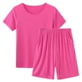 thumbnail image 1 of Birdeem Blouses pour Femmes Ensemble de Vêtements de Maison à Col Rond Manches Courtes avec Coussin de Poitrine et Shorts, 1 of 9