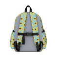 thumbnail image 3 of Sunflower Blue Pattern Cute School Backpack with Padded Back and Adjustable Shoulder Straps 13.4"x11"x4.7", 3 of 5