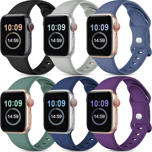 6 Pack Compatible with Apple Watch Bands 45mm 44mm 42mm 41mm 40mm