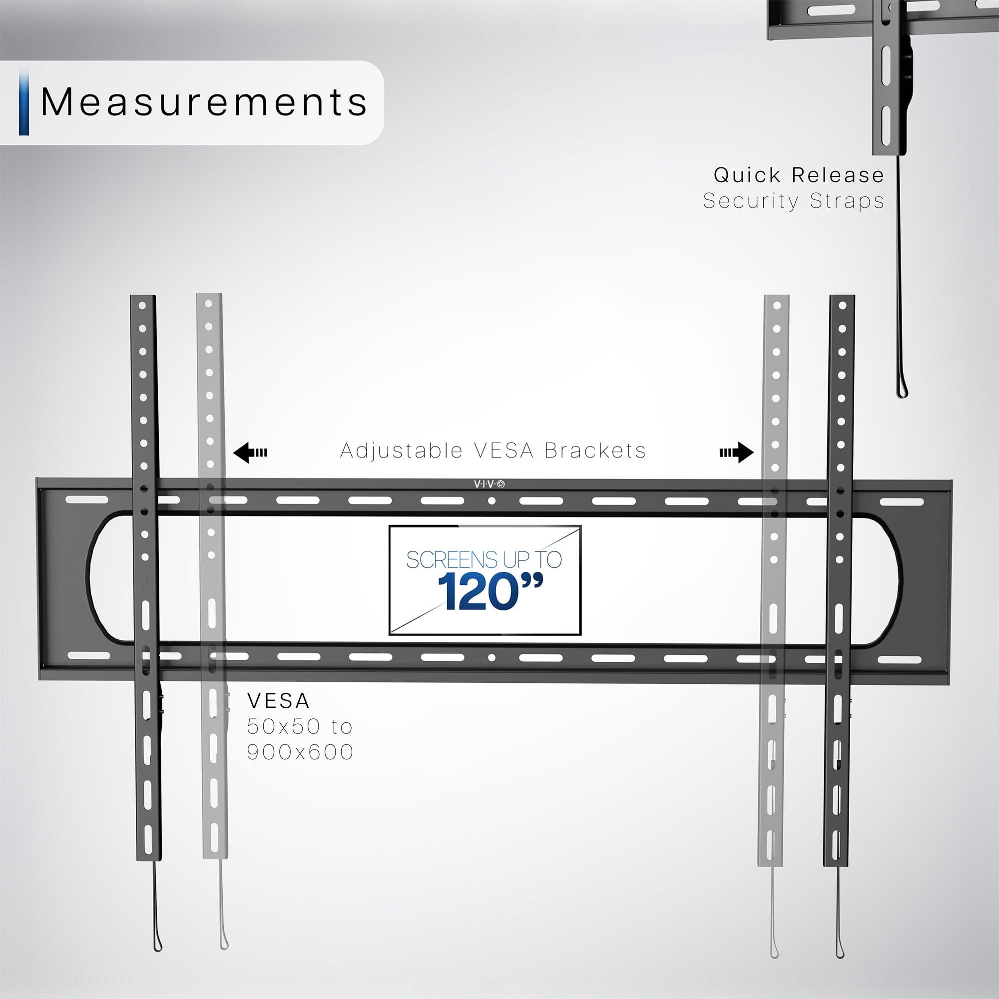 VIVO Heavy Duty TV Wall Mount for 60 to 120 inch Screens, Max VESA 900x600mm