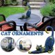 thumbnail image 2 of Estatua de resina de gato, estatuilla de estatua de estiramiento de gato, regalos para gato B Afortunado Sencillez, 2 of 4
