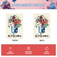 thumbnail image 6 of Sm:)e Welcome Corn Poppy Lily USA Flag Floral 4th of July Patriotic Garden Flag 12 x 18 Inch Double Sided, 6 of 8