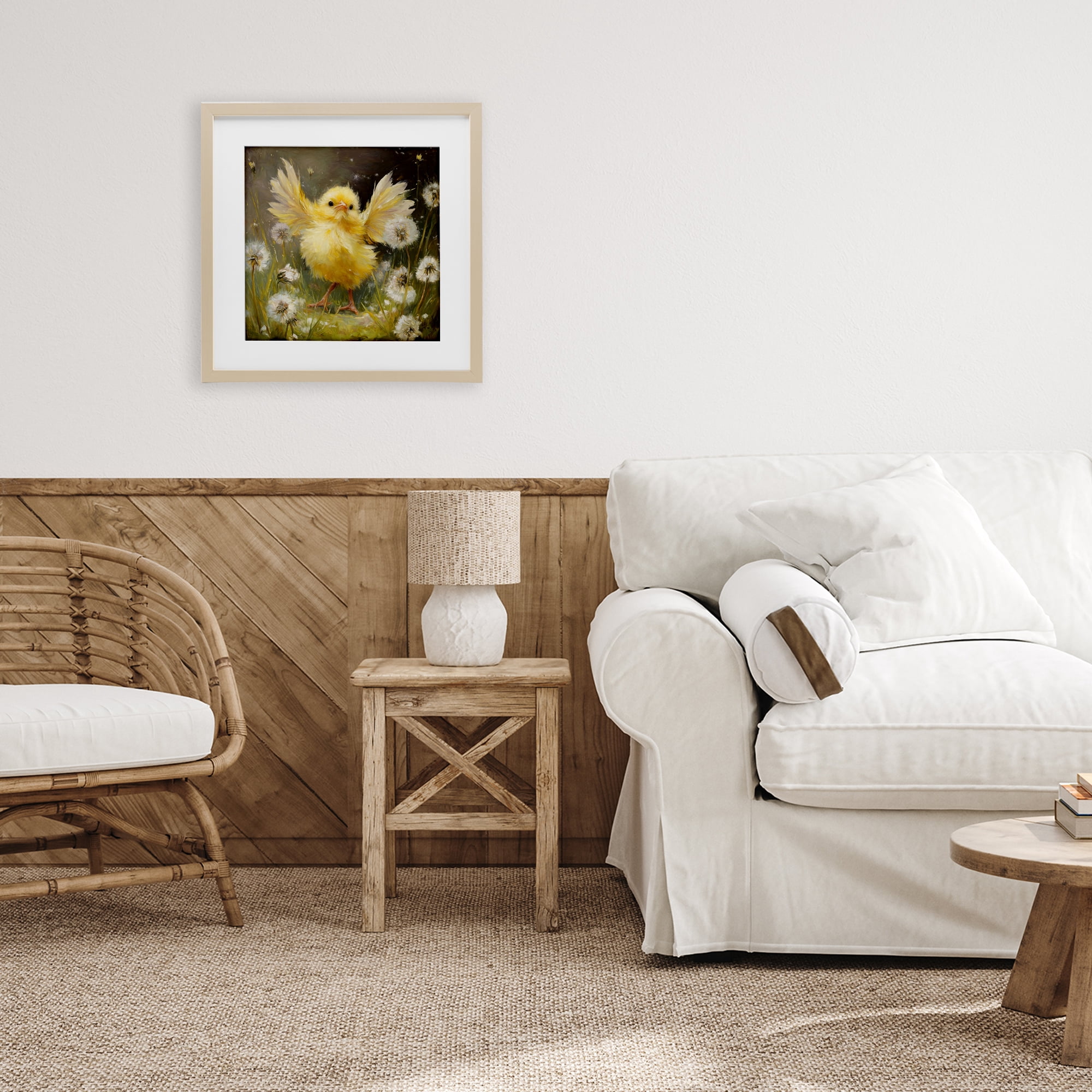 Stupell Industries Free As A Peep Chick Birch Framed Print Under Glass, design by Tina LeCour