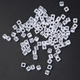 thumbnail image 6 of QccHieUs 200 Pcs Mix Square Acrylic Alphabet Beads Charms Large Hole DIY Crafts 1 #, 6 of 9