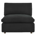 thumbnail image 5 of Commix Down Filled Overstuffed Boucle Fabric Armless Chair in Black, 5 of 9