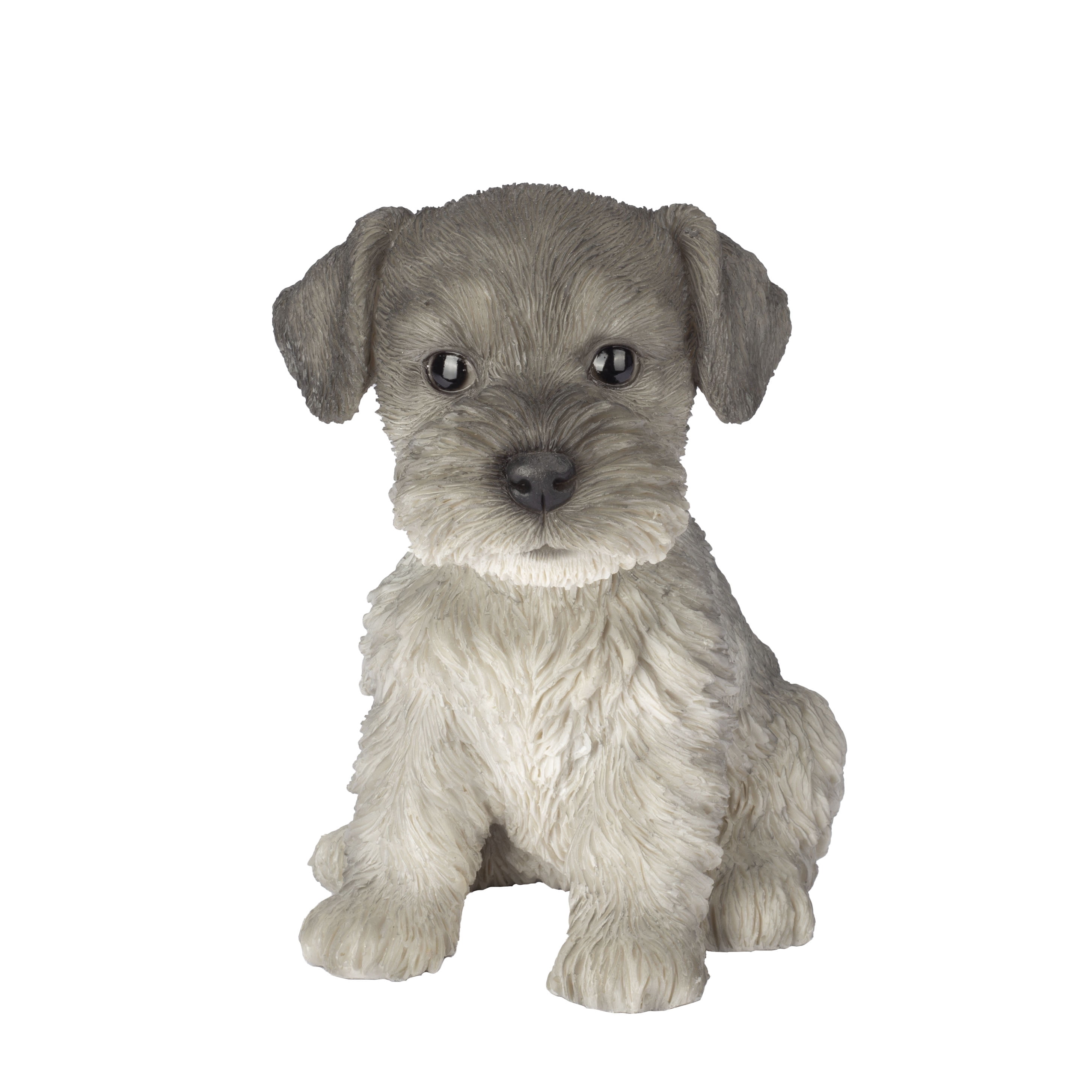 SOREAL Grey Schnauzer Decorative Puppy Figurine for Home & Garden Décor, Handpainted Polyresin Dog Statue, Realistic Design | Gift for Dog Lovers | Weather-Resistant Indoor/Outdoor Decor