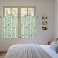 thumbnail image 4 of Green Garden Botanical Kitchen Curtains 45 Inch Length, Farmhouse Floral Leaves Tiers Curtains for Bathroom Bedroom Cafe, Light Filtering Small Window Treatment Short Tiered Drapes 2 Panels 42"Wx45"L, 4 of 9