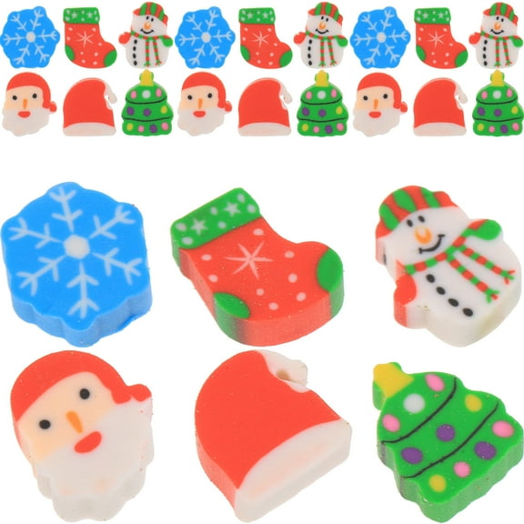 UPOUART Multi-Function Mini Erasers Assorted Colors, 1 Box - Perfect for Christmas and School Supplies