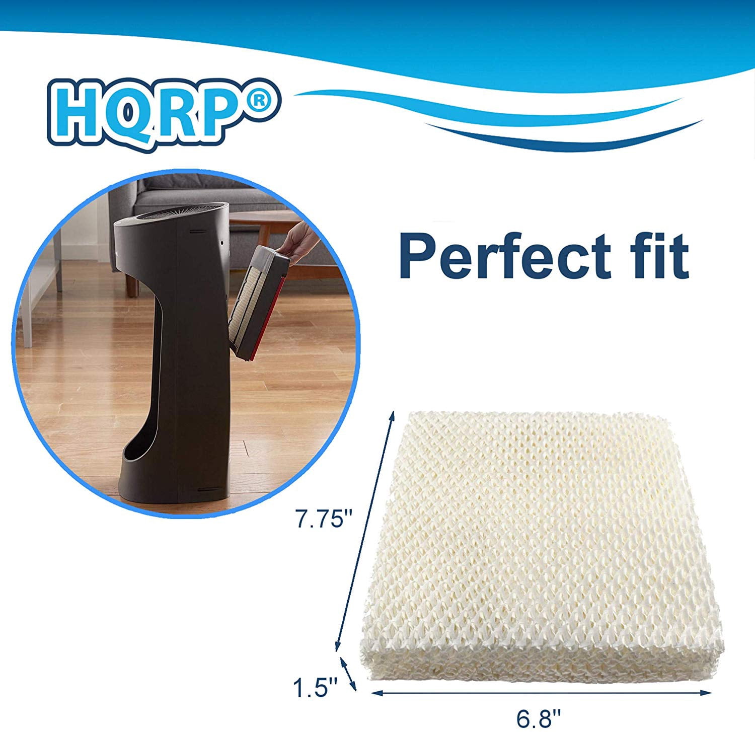 HQRP 4-pack Wick Filter compatible with Honeywell Filter T HFT600 / HFT600PDQ for Honeywell HEV615 HEV620 HEV600 Series Humidifiers