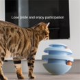 thumbnail image 3 of Cats Tracks Tracks Intelligence Interactive Cat Toy Turntable Roller Balls Amusement Cats Toy Tower pink, 3 of 6