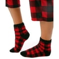 thumbnail image 3 of #FollowMe Printed Microfleece Button-Front PJ Pant Set with Socks  Soft & Stylish Sleepwear (Red Black - Buffalo Plaid, Large), 3 of 3