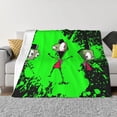thumbnail image 2 of Invader Zim Flannel Blanket Ultra-Soft Micro Fleece Throw Blanket For Bed Sofa Couch Car Office Unisex Adult Fuzzy Bed Blanket Cozy Kids Throw Blanket 40"x30", 2 of 7
