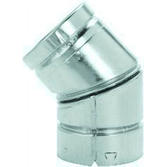 Metalbest 8Rv-El45 Rv 8" Type B Gas Vent 45 Degree Adjustable Elbow - Silver