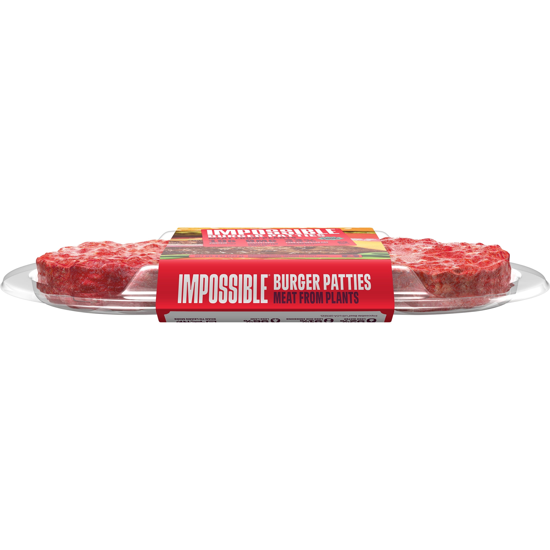Impossible Foods Burger Patties Meat from Plants, 2 Patties, 8 oz