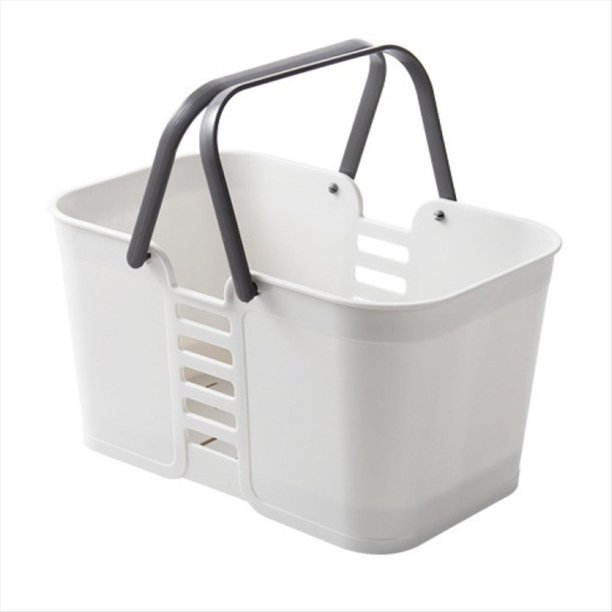 Cesta de Ducha de Plástico con Asas, Cesta de Almacenamiento para Piscina y Playa, Color