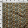 thumbnail image 2 of oneOone Cotton Poplin Fabric Leaves & Floral Block Printed Fabric 1 Yard 42 Inch Wide, 2 of 5