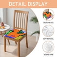 thumbnail image 2 of Boho Abstract Art Seat Covers for Dining Room Chairs Set Of 4,Stretch Printed Washable Chair Seat Cover with Elastic Ties and Button,Removable Waterproof Couch Cushion Covers, 2 of 6