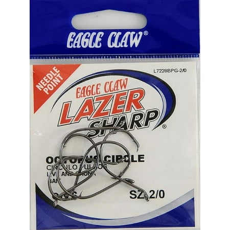 UPC: 0047708624558 | Lazer Sharp L7228BPGH2/0 Octopus Hook  Platinum Black  Size 2/0 Hook