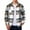 Blue, variant on Men's Wool-Blend Plaid Shirt Jacket Button-Down Collared Long Sleeve Casual Outerwear with Pockets, for Weekend Brunch Dates,S,Khaki