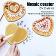 thumbnail image 4 of Zhmrfg Valentines Day Crafts Mosaics Tile Set Wooden Cup Mats DIY Mixed Color Art Kit Creative Fun Activity Valentine's Day Decorations For Children Adults Holiday Birthday Romantic Present Gift Idea, 4 of 6