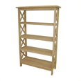 thumbnail image 1 of Pemberly Row Unfinished Wood X-Sided 4 Tier Bookcase, 1 of 1