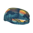thumbnail image 2 of Uemuo Palm Trees Printed Sports Headbands for Men Women,Moisture Wicking Workout Headband, Sweatband Headbands,Non-slip Workout Gym Yoga Headband, 2 of 9