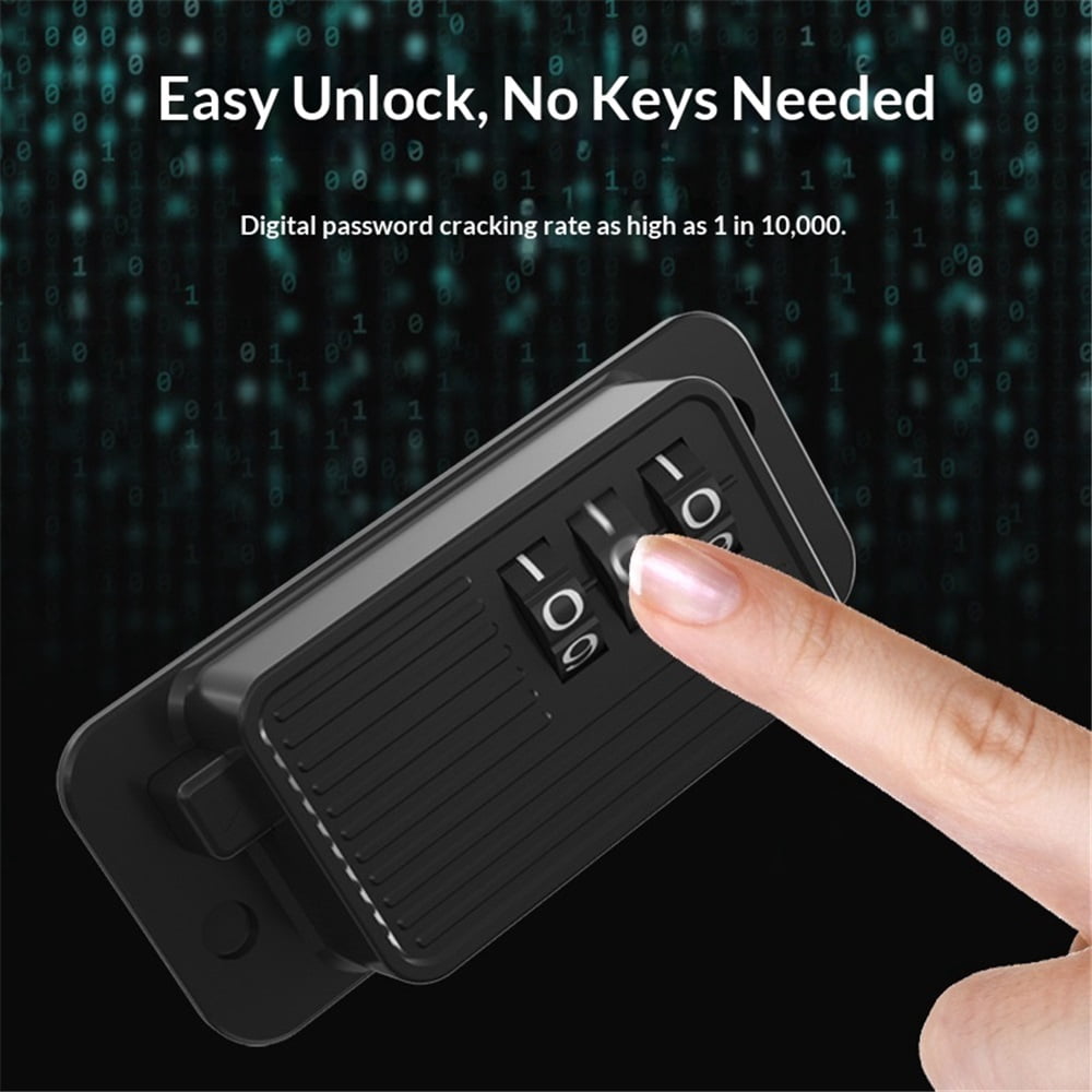 Refrigerator Lock, Heavy Duty Fridge Lock, Combination Lock for Refrigerator Cabinets, Drawers, Safety, Easy Install No Keys Needed (Black-1Pack)