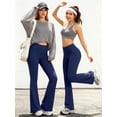 thumbnail image 5 of ValueVibe Womens Flare Yoga Pants with Pockets Bootcut Yoga Leggings High Waist Tummy Control Workout Pants, Navy 2XL, 5 of 8